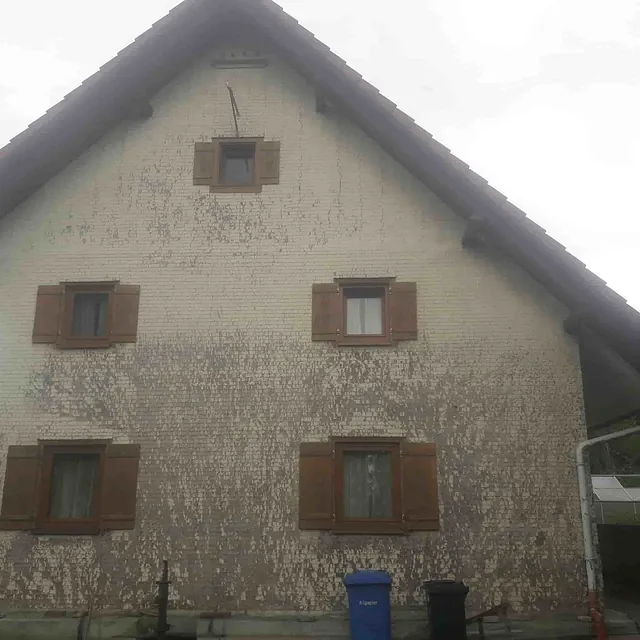 Altbausanierung der Fassade Vorher Bild